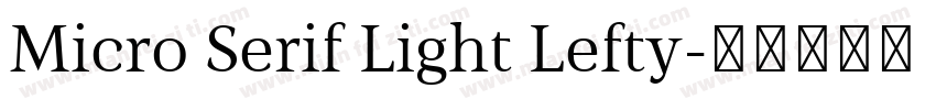 Micro Serif Light Lefty字体转换
